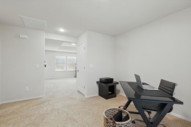 Carpeted office space featuring baseboards and recessed lighting | Image 14