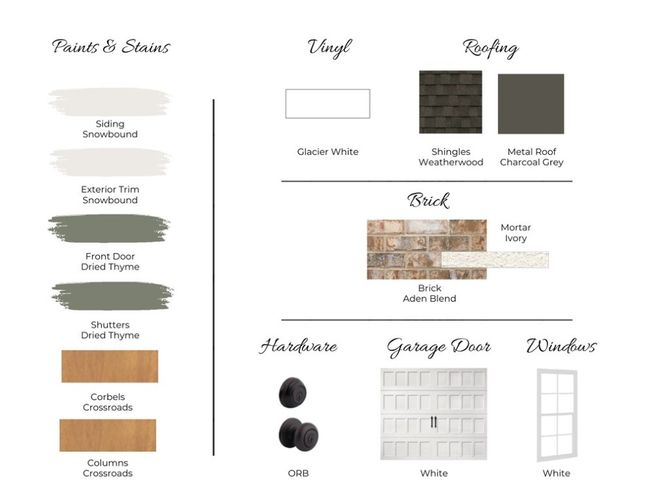 Exterior selections for lot 124. All plans, pricing, and specifications are subject to change without notice. | Image 7