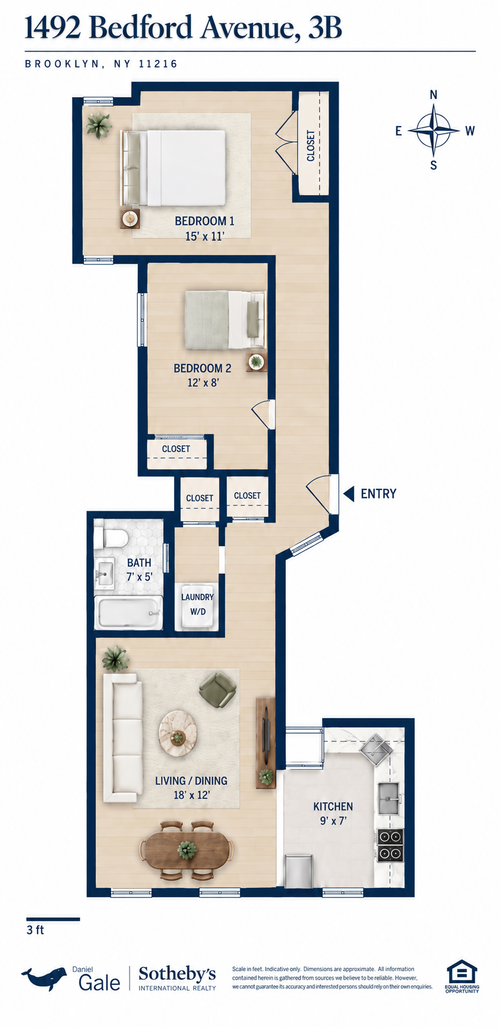 3b-1492-1500 Bedford Ave, Brooklyn, NY, 11216-3886 | Card Image