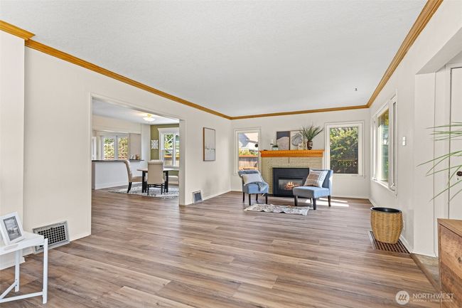 Living room and fireplace | Image 7