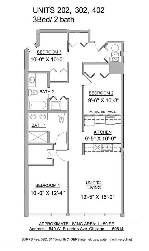 apt-302-1540 W Fullerton Ave, Chicago, IL, 60614-6601 | Card Image