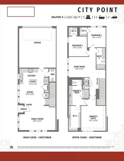 With a private side main entry and entertaining space galore, our end unit Dalton II plan is always in demand! | Image 2