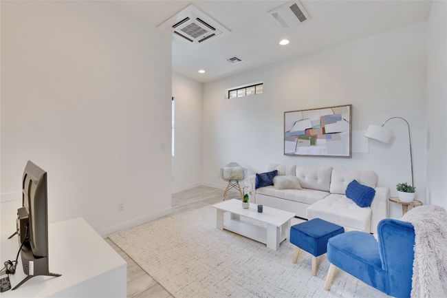 Living room featuring recessed lighting and wood finished floors | Image 8