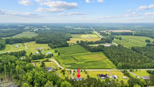 Aerial view of sparsely populated area featuring abundant farmland | Image 35