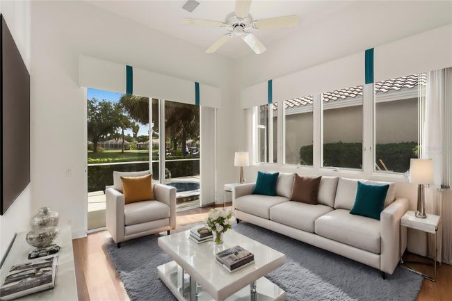 Virtually staged den bonus room | Image 29
