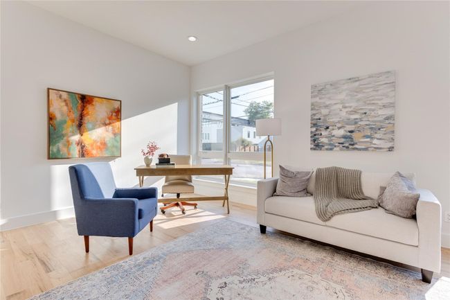 Home office featuring hardwood / wood-style floors | Image 10