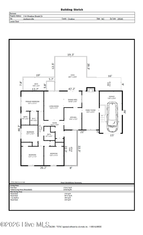 114 Shadow Brook Road, Jacksonville, NC, 28546 | Card Image