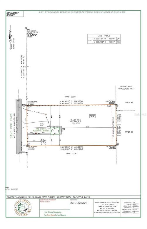 18320 Sand Pine Dr, SPRING HILL, FL, 34610-1666 | Card Image