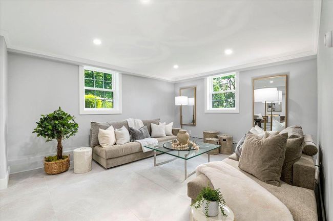 Living area with recessed lighting and ornamental molding | Image 30