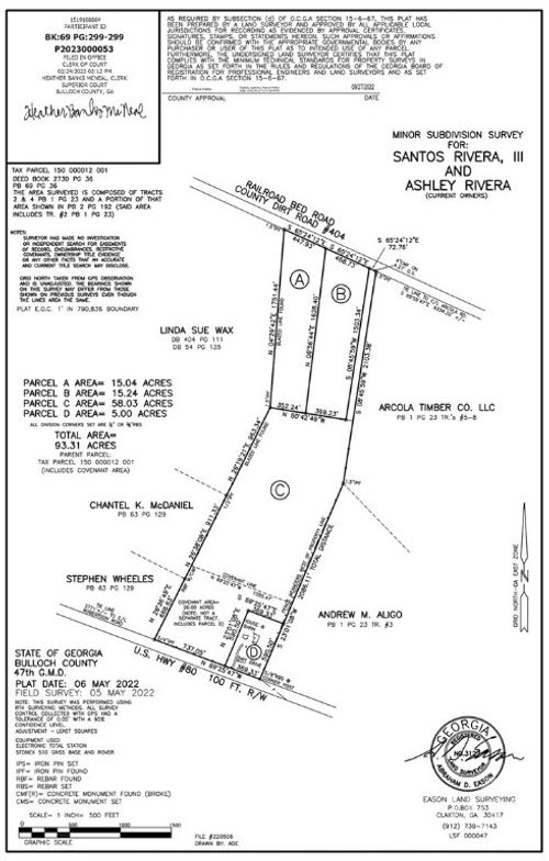 aandb-0 Railroad Bed Rd, Brooklet, GA, 30415 | Card Image