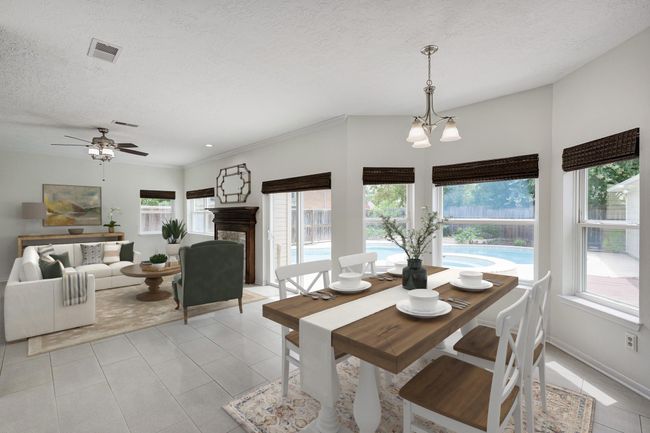 Additional family and breakfast area view. Photo is virtually furnished. | Image 7