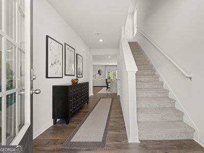 Robie front entryway with staircase at Etowah Preserve in Dawsonville, GA | Image 3