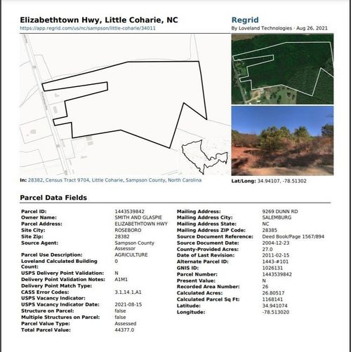 0 Elizabethtown Hwy, Roseboro, NC, 28382 | Card Image