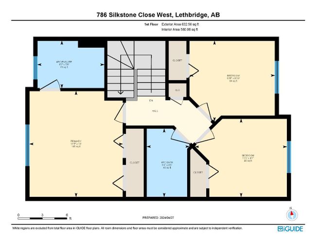 786 Silkstone Close W, Home with 3 bedrooms, 2 bathrooms and 2 parking in Lethbridge AB | Image 44