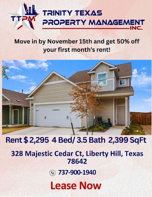 328 Majestic Cedar Ct, Liberty Hill, TX, 78642-4697 | Card Image