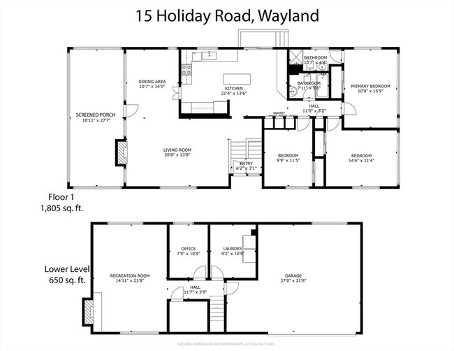 15 Holiday Rd, House other with 3 bedrooms, 2 bathrooms and 6 parking in Wayland MA | Image 39