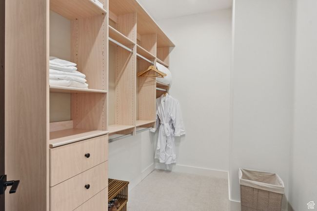 Spacious closet with light carpet | Image 69