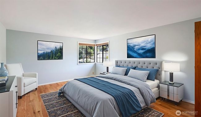 Virtually staged primary bedroom. | Image 18