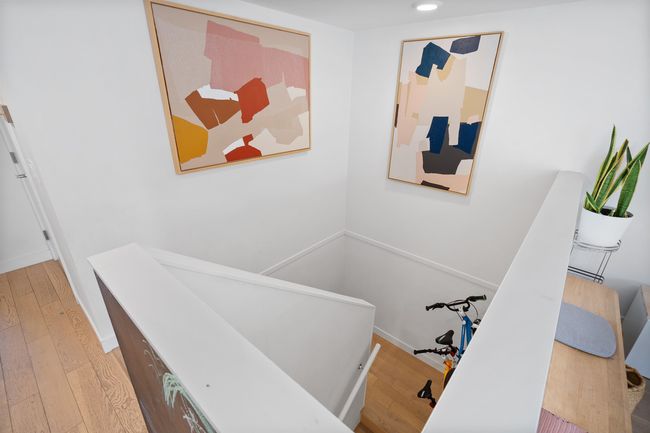Stairs with recessed lighting, baseboards, and hardwood / wood-style flooring | Image 19