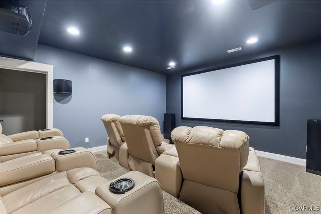 Cinema room featuring carpet floors and recessed lighting | Image 36