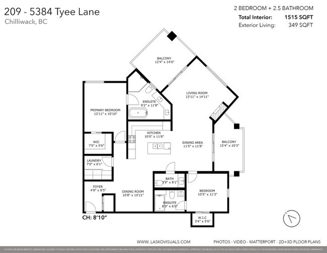209 - 5384 Tyee Lane, Condo with 2 bedrooms, 2 bathrooms and 1 parking in Chilliwack BC | Image 39