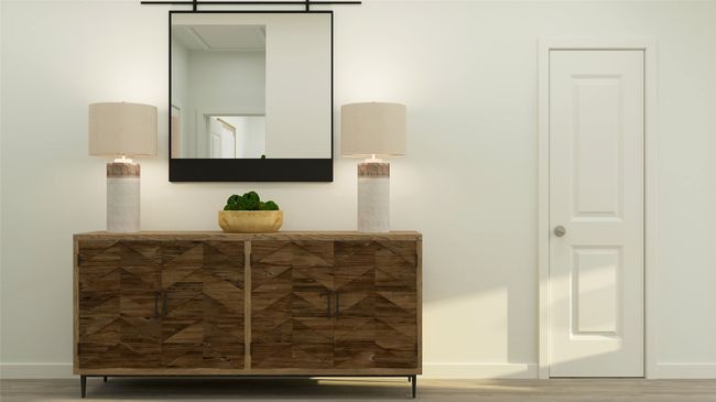 Detailed view of wood finished floors and baseboards | Image 17