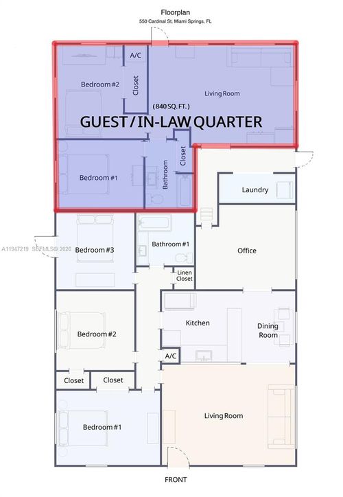 550 Cardinal St, Miami Springs, FL, 33166-3958 | Card Image