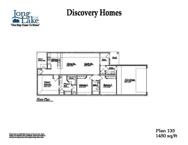 Plan 133 features 3 bedrooms, 2 full baths and over 1, 400 square feet of living space. | Image 13