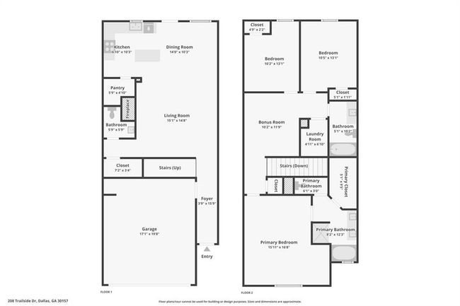 208 Trailside Way, Townhouse with 3 bedrooms, 3 bathrooms and null parking in Hiram GA | Image 45