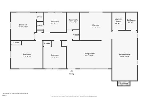 18701 Loras Ln, Country Club Hills, IL, 60478-5443 | Card Image