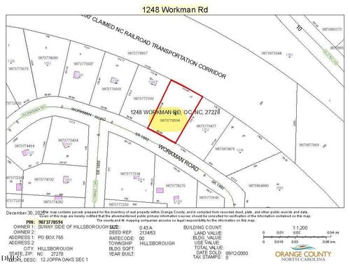 1248 Workman Rd, Hillsborough, NC, 27278-9509 | Card Image