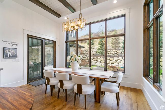 Dining room featuring beamed ceiling, a wealth of natural light, and baseboards | Image 31