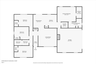 95 Mill Hollow Drive, House other with 4 bedrooms, 2 bathrooms and null parking in Crawfordville FL | Image 2