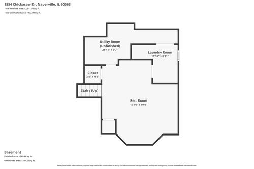 1554 Chickasaw Dr, Naperville, IL, 60563-1306 | Card Image