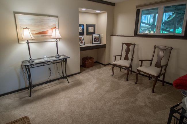 Built-in desk in lower level family room | Image 15