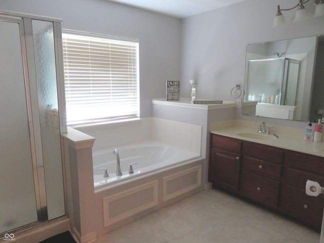 Primary bath with garden tub, separate shower and dual sinks. So much space in this bath... | Image 32