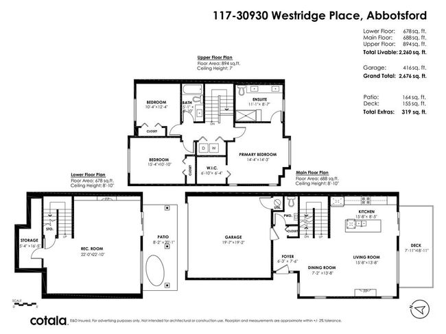 117 - 30930 Westridge Place, Townhouse with 3 bedrooms, 2 bathrooms and 4 parking in Abbotsford BC | Image 40