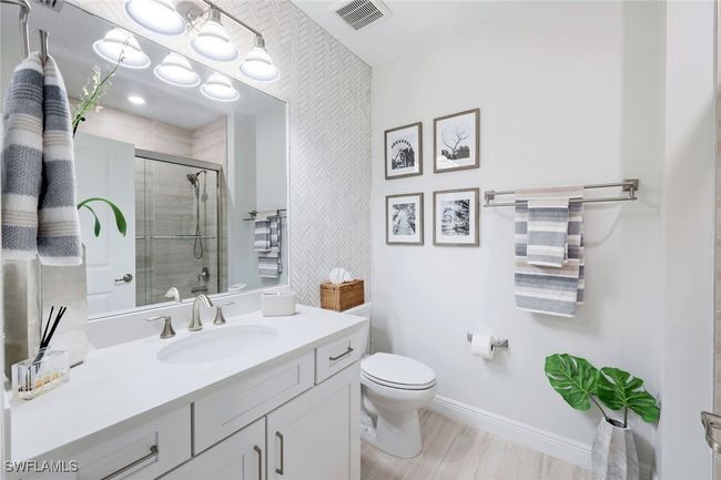 Full Guest Bathroom #2 shower glass sliding door | Image 16
