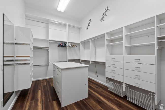 Master Bedroom Walk in closet with dark wood-type flooring | Image 38