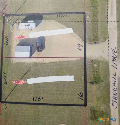 Calhoun Co. cad view of lots 16, 17 in Blk 1 of Sandhill Landing S/D. No HOA, but DEED RESTRICTED TO NO MOBILE OR MODULAR UNITS. (RV on site has been removed). 320' metal Dirkson shed w/roll door & storm shutters has 30 yr warranty. Both lots have culvert/driveway access off Sandhill Lane. Lots each measure 60'x110' w/8' rear utility alley. Public water/sewer are on site on each lot. | Image 2