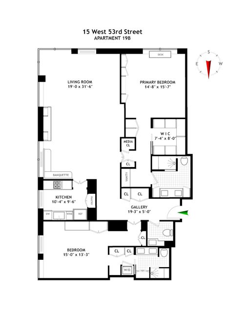 19b-15 W 53rd St, New York, NY, 10019-5401 | Card Image