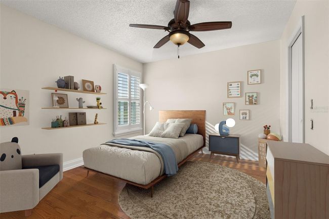 Virtually staged 5th Bedroom with en suite | Image 42