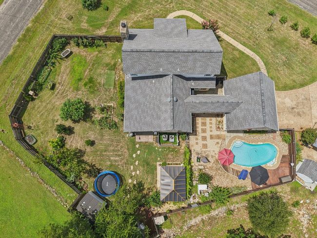 View from above of property with a pool | Image 36