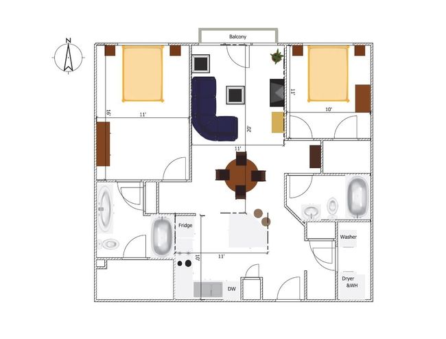 APT-318 - 3000 Vanderbilt Pl, Condo with 2 bedrooms, 2 bathrooms and 2 parking in Nashville TN | Image 32