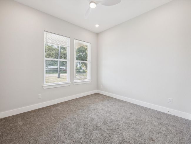 Spare room featuring carpet floors, a ceiling fan, and recessed lighting | Image 20