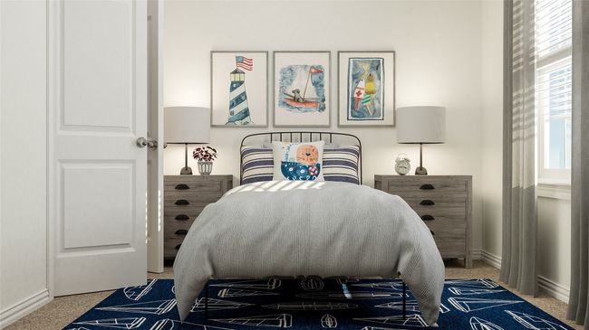 Carpeted bedroom featuring baseboards | Image 17