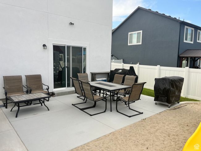 View of patio featuring outdoor dining space | Image 29