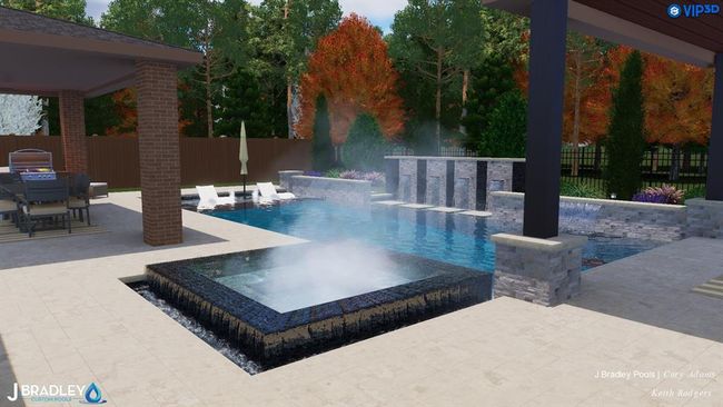 The adjacent spa bubbles away, so you can warm up after a swim or unwind under the stars without leaving the water. | Image 34