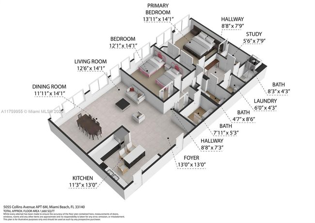 APT-6M - 5055 Collins Ave, Condo with 2 bedrooms, 3 bathrooms and null parking in Miami Beach FL | Image 23
