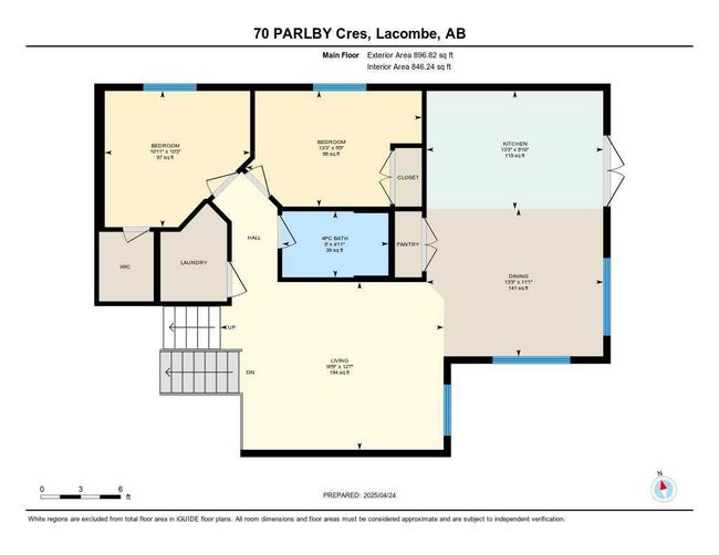 70 Parlby Cres, House other with 4 bedrooms, 3 bathrooms and 4 parking in Lacombe AB | Image 38